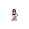 Ensemble soutien-gorge noir sexy avec armature et string assorti 